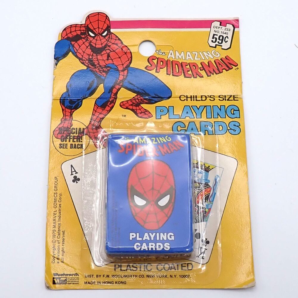 Vintage 1979 Marvel Amazing Spider-Man Child Size Playing Cards Sealed